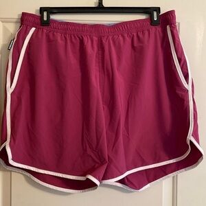 Bonobos Throwback Retro Swim Trunks 7” Raspberry White Trim Size XXL